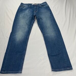 Please Italy Medium Wash‎ Straight Leg Stretch Jeans Blue Womens Size Medium